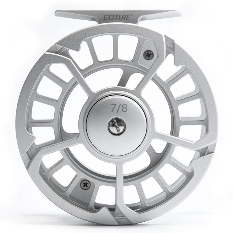 Goture Fly Fishing Reel 3/4 5/6 7/8 9/10 Max Drag 8kg 2+1BB Lightweight CNC Large Arbor Left/Right Fly Reel+Spare Spool Set