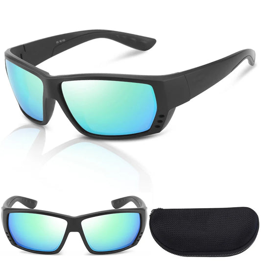 Tuna Alley Sunglasses Men Brand Design Square Sun Glasses Classic Mirror Driver Polarized Sunglasses Travel Male Sport Goggles