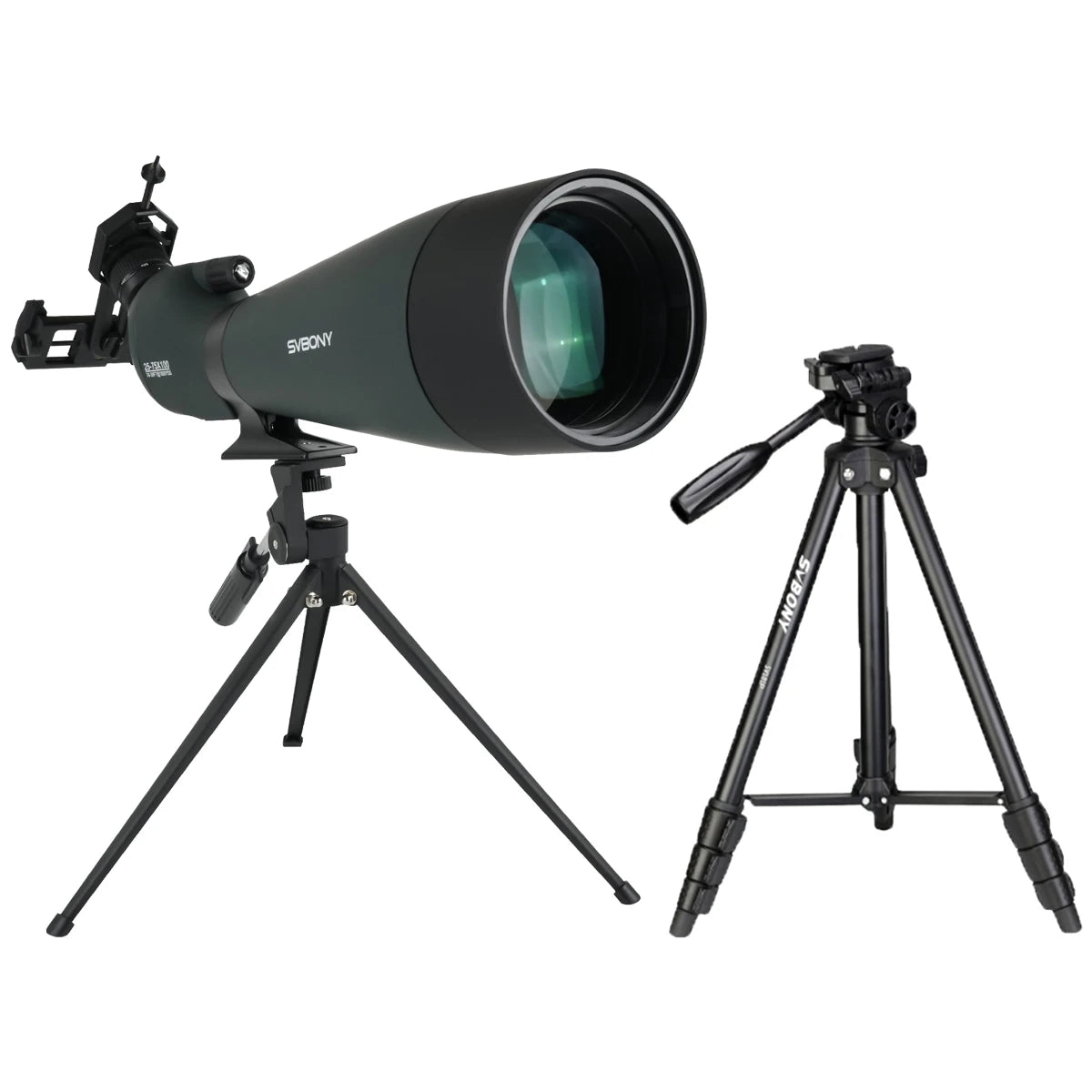 Svbony SV28A Spotting Scopes 25-75x100/20-60x80 FMC Perfect for Beginners in Archery, for Wildlife Watching, Outdoor Adventure