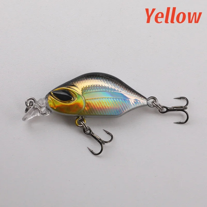 Mini Slow Sinking Fishing Lures 3D Simulation Fish Lure Crankbaits Hard Baits for Bass Trout Freshwater Saltwater Fishing Lures