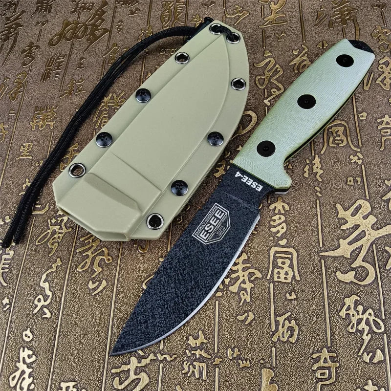 ESEE Series S35VN Stainless Steel Blade High-end G10 Linen Handle Outdoor Camping Portable Multi-function Tool Back Clamp Sleeve