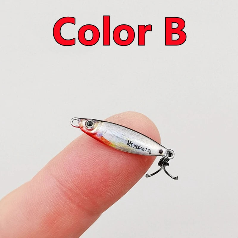 1.5/3/5g Mini Iron Plate Bait 3D Micro Sized VIB Lure Metal Cast Jig Spoon Pesca Fish Micro Sequin Fishing Lures Artificial Bait