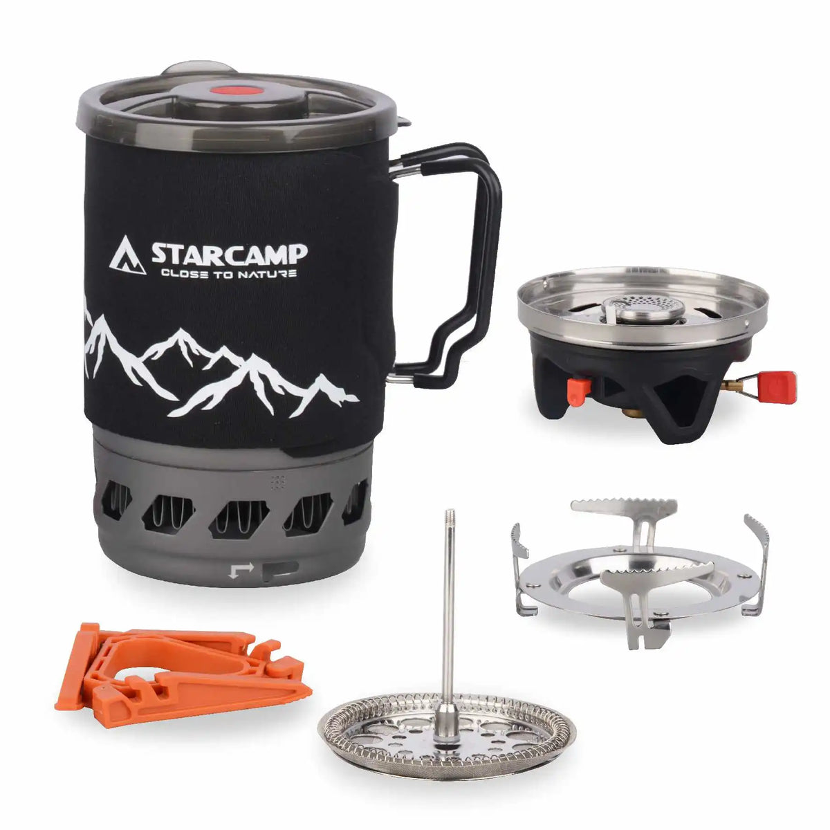 STARCAMP 900ML Jet Fastboil Camping Cooking System Gas Stove Coffee Pot Outdoor Gas Burner