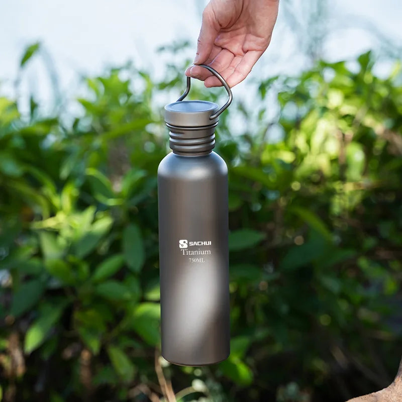 Titanium Outdoor Sport Water Bottle Camping Hiking Picnic Climbing Running Cycling Single Layer Lightweight Drinking Bottle