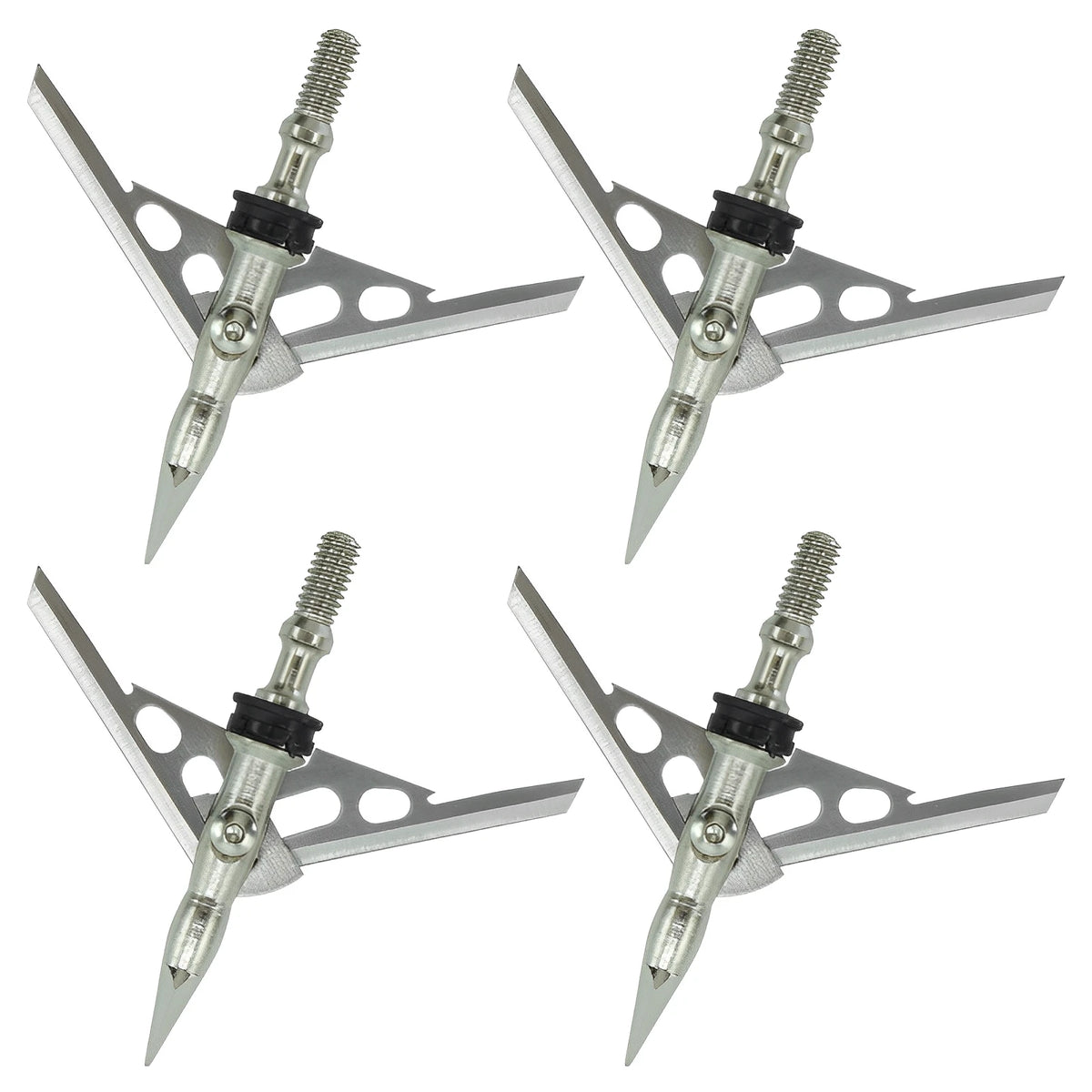 6/12/24 Pcs 100 Grain 2.3" Cut Stainless steel Arrow Tips Hunting Archery Bolts Arrow Broadheads 2-Blade
