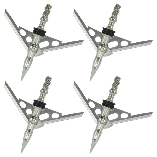 6/12/24 Pcs 100 Grain 2.3" Cut Stainless steel Arrow Tips Hunting Archery Bolts Arrow Broadheads 2-Blade
