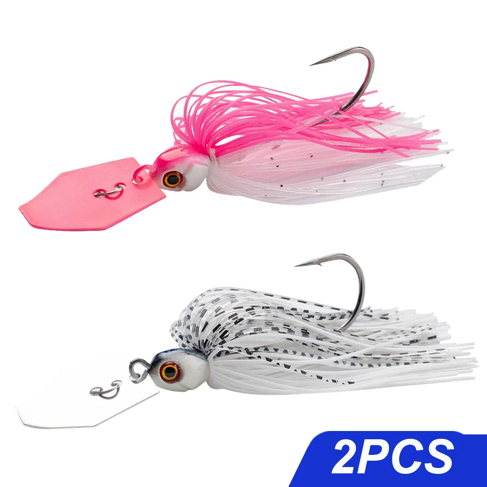 Spinner Bait 7g/9g/12g/14g/21g Fishing Lures Kit Set Pesca Chatter Weedless Metal Blade Rubber Jig Head Hook Wire Spinnerbait