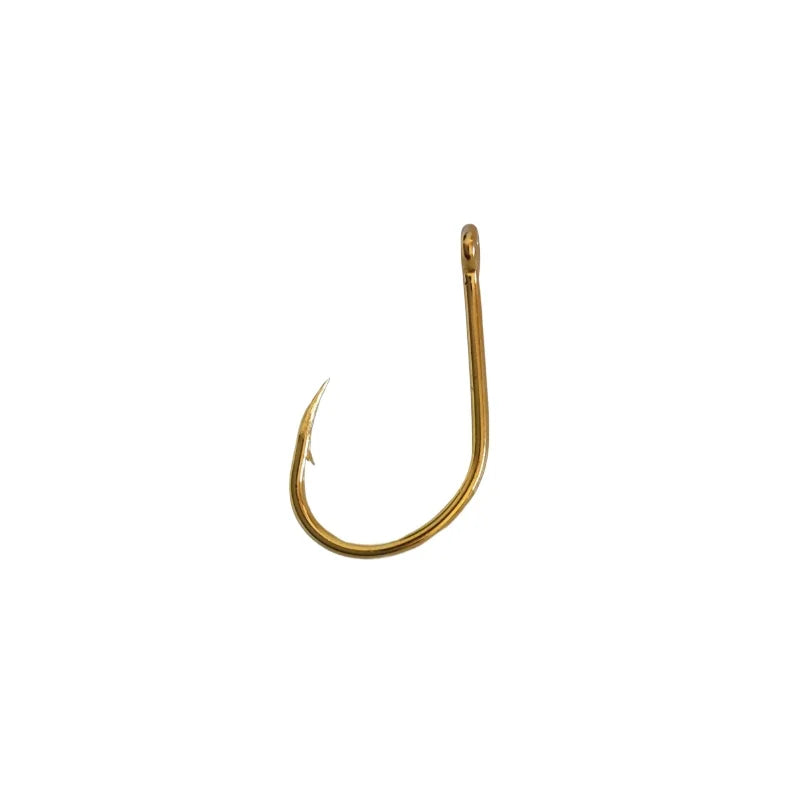 100pcs Fishing Hooks Eyed Circle Golden Hook Barbed Fishhook for Carp Fishing Material Goods Accessories Pesca Fishhook Tools