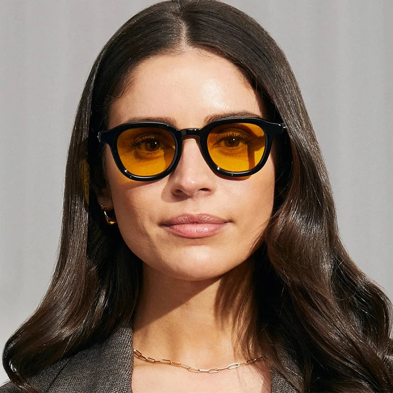 Lemtosh DAHVEN Vintage Sunglasses Women Eyewear Acetate Vintage Oval Sunglasses Polarized Men's Sunglasses Dropshipping