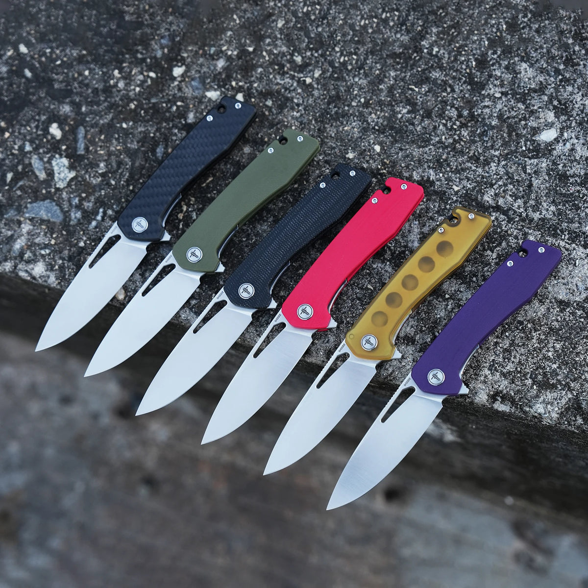Shooziz EDC Pocket Folding Knife with Clip, 3.66"D2 Satin/PVD Blade, Ultem/G10/Micarta/ G10 Carbon Fiber for Outdoor Camping