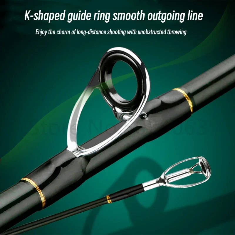Spinning Casting Carbon Fishing Rod 4-5 Sections 1.8m/2.1m Portable Travel Rod Spinning Fishing Rods Fishing Tackle