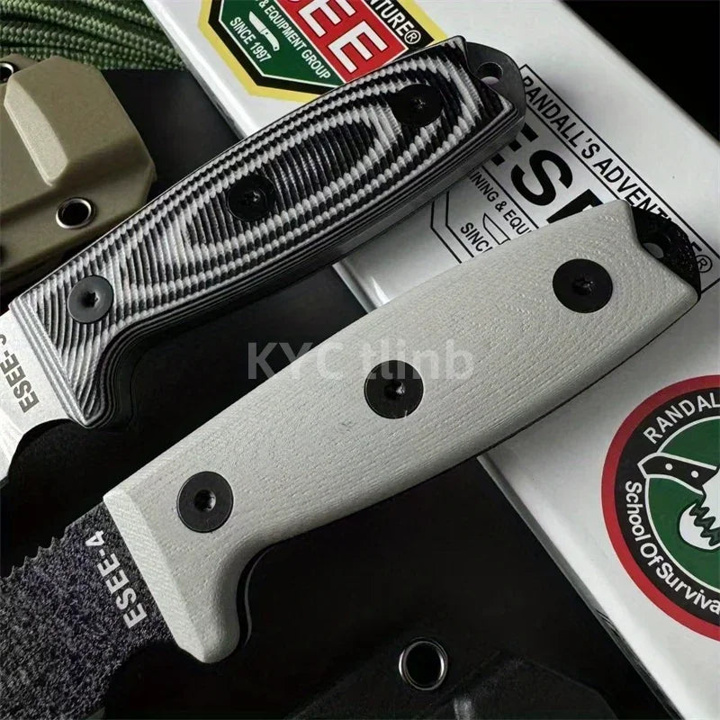 ESEE Series S35VN Stainless Steel Blade High-end G10 Linen Handle Outdoor Camping Portable Multi-function Tool Back Clamp Sleeve