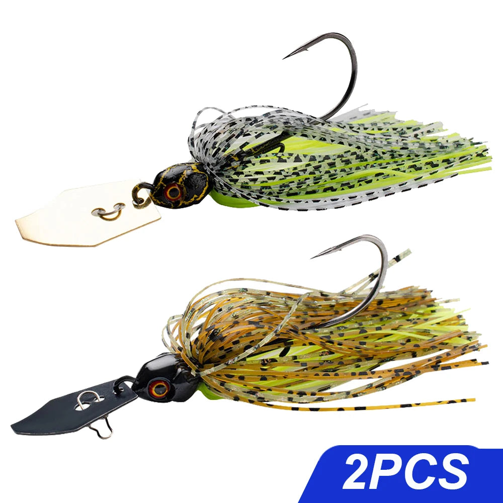 Spinner Bait 7g/9g/12g/14g/21g Fishing Lures Kit Set Pesca Chatter Weedless Metal Blade Rubber Jig Head Hook Wire Spinnerbait