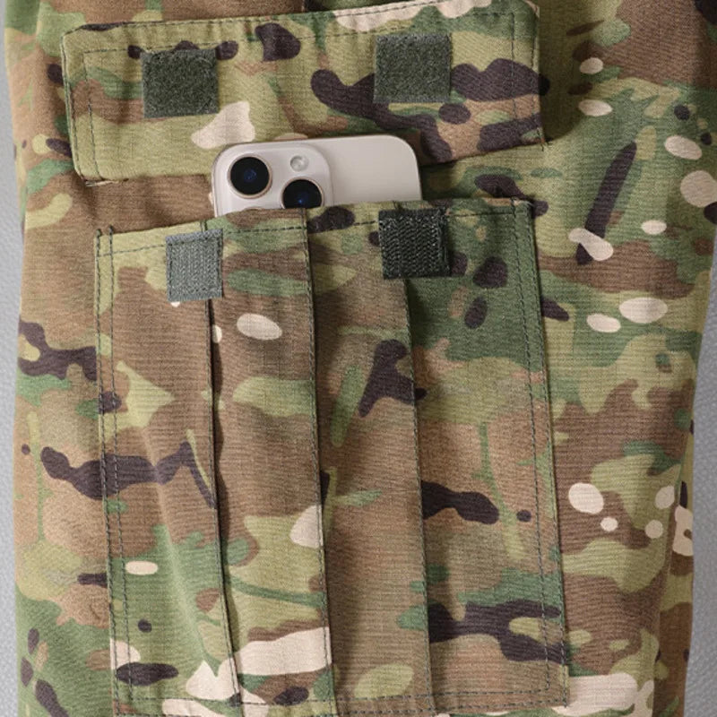 Winter Camouflage Cargo Pants Men Warm Cold-Resistant Outdoor Tactical Pants Workwear Anti-Scratch Wear-Resistant Work Trousers