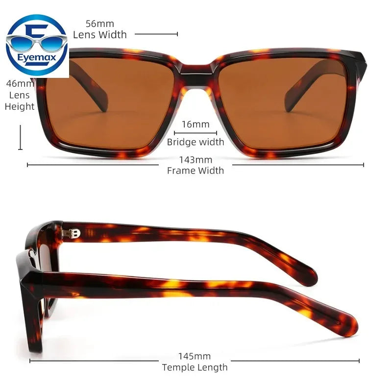 2026 Vintage High End Acetate Sunglasses Men Women Ultra Light UV400 Protection Fashion Shades Outdoor Driving Sports Sunglasses