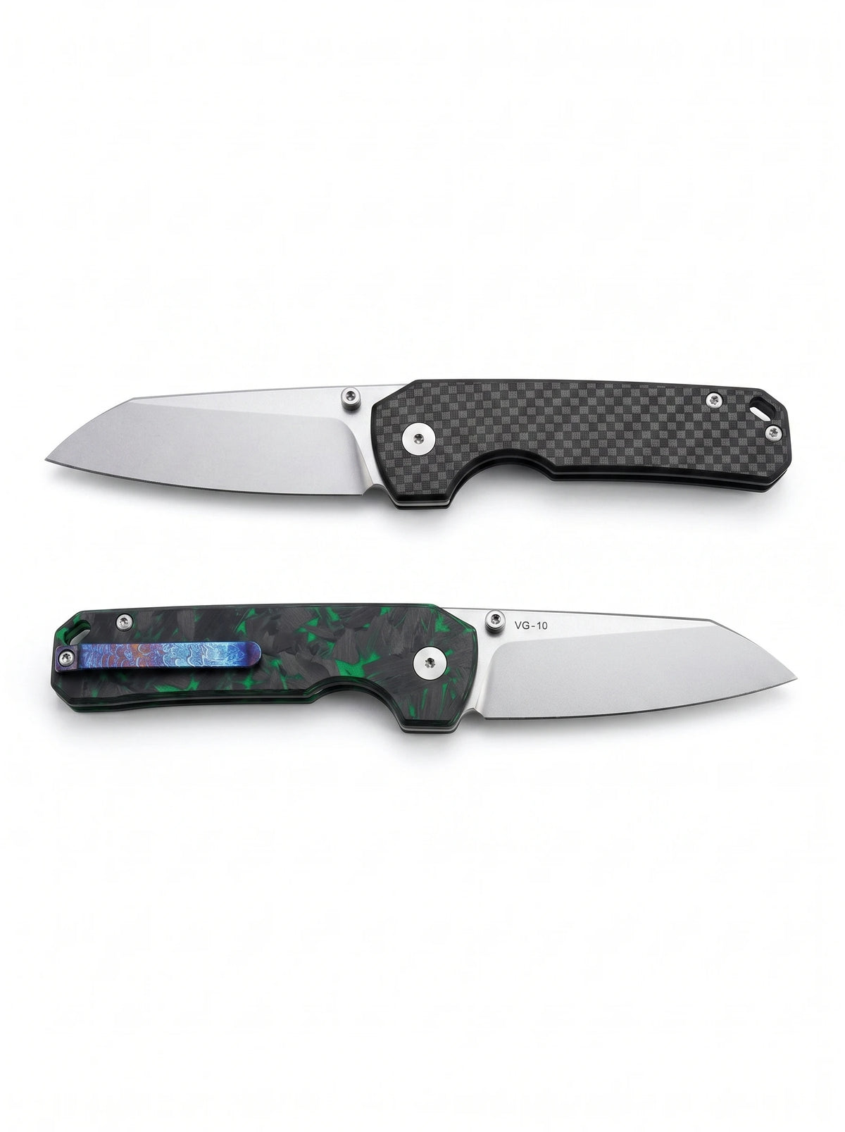 Vexo Outdoor Folding Knife Vg10/M390 Steel Carbon Fiber Handle Glow-In-The-Dark Edc Tool Pocket Knife Camping