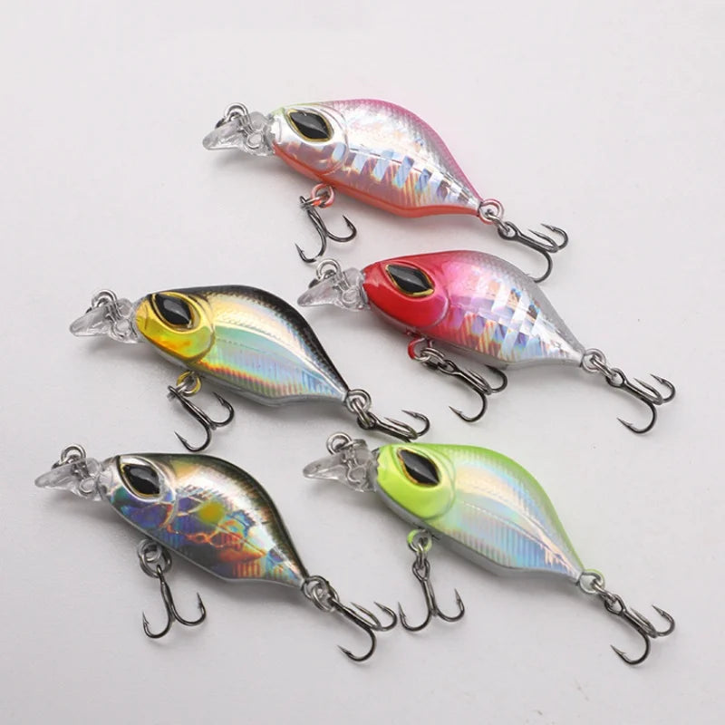 Mini Slow Sinking Fishing Lures 3D Simulation Fish Lure Crankbaits Hard Baits for Bass Trout Freshwater Saltwater Fishing Lures