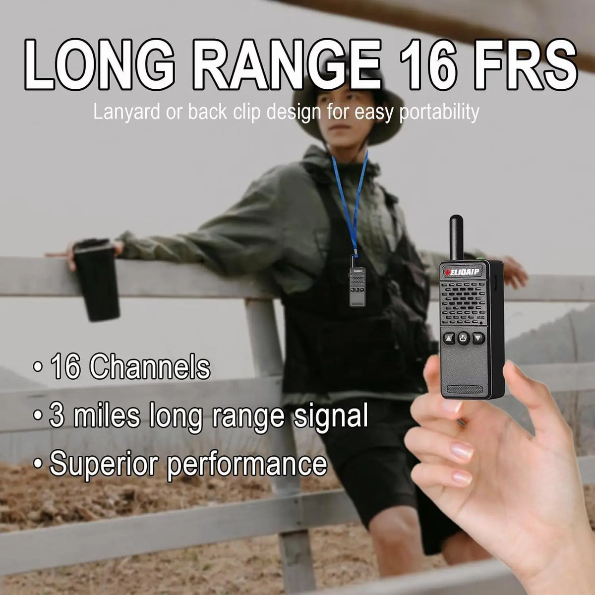 Ultra Mini Walkie Talkies,Rechargeable Two Way Radios Long Range for Cruise Hiking Hunting Skiing Supermarket