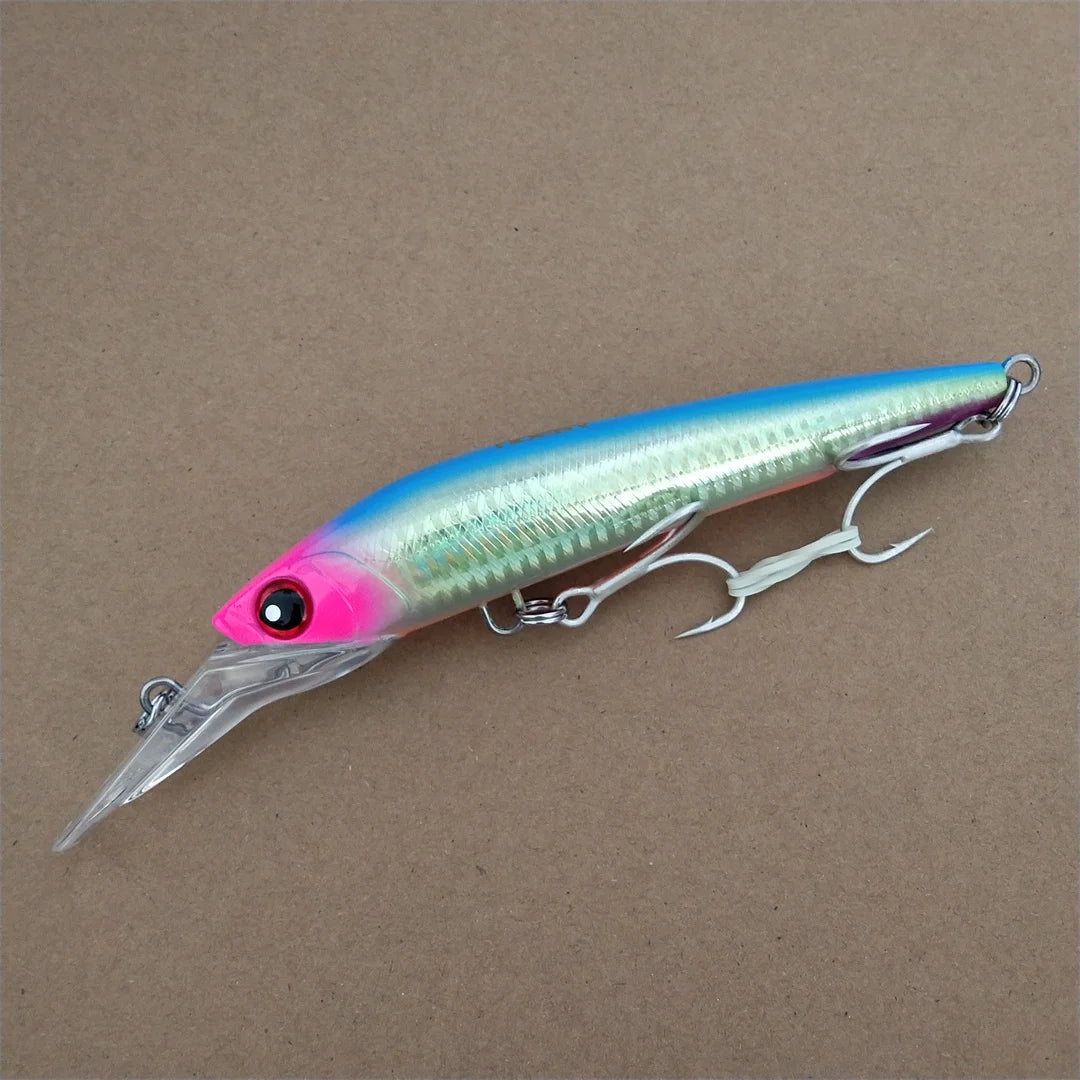 Noeby 1pc Minnow Lure 18cm 98g 14cm 50g Sinking 7-9m Trolling Fishing Lures Artificial Bait Wobbler of Minnow Hard Lure