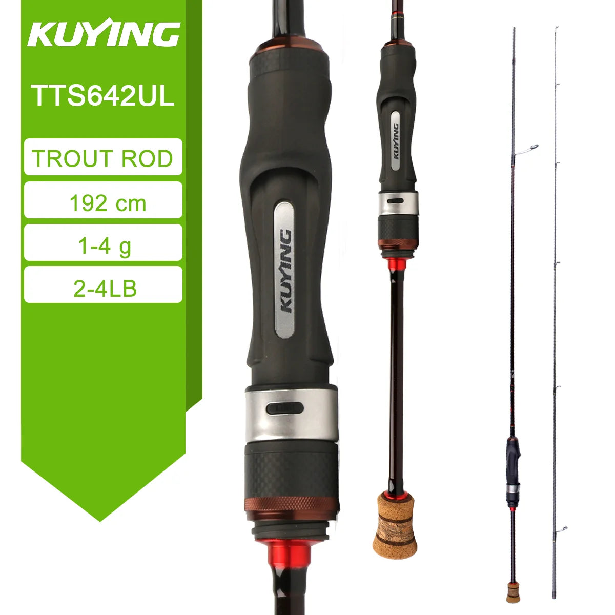 KUYING TETON L UL SUL 5'2' 6' 6'3' 6'4'6'2' 6'6' Fishing Rod Lure Cane Spinning Casting FUJI Carbon 1-4g 0.8-3g 2-10g M-Fast BFS