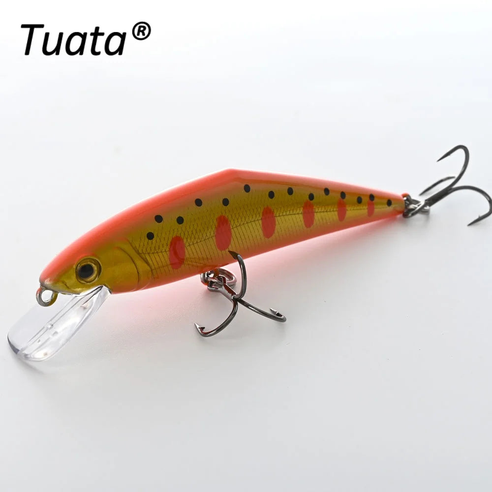 Tuata D Contact Minnow 85mm 14.5g Fishing Lures Sinking 1-2m Wobblers For Trout Salmon UV Glow