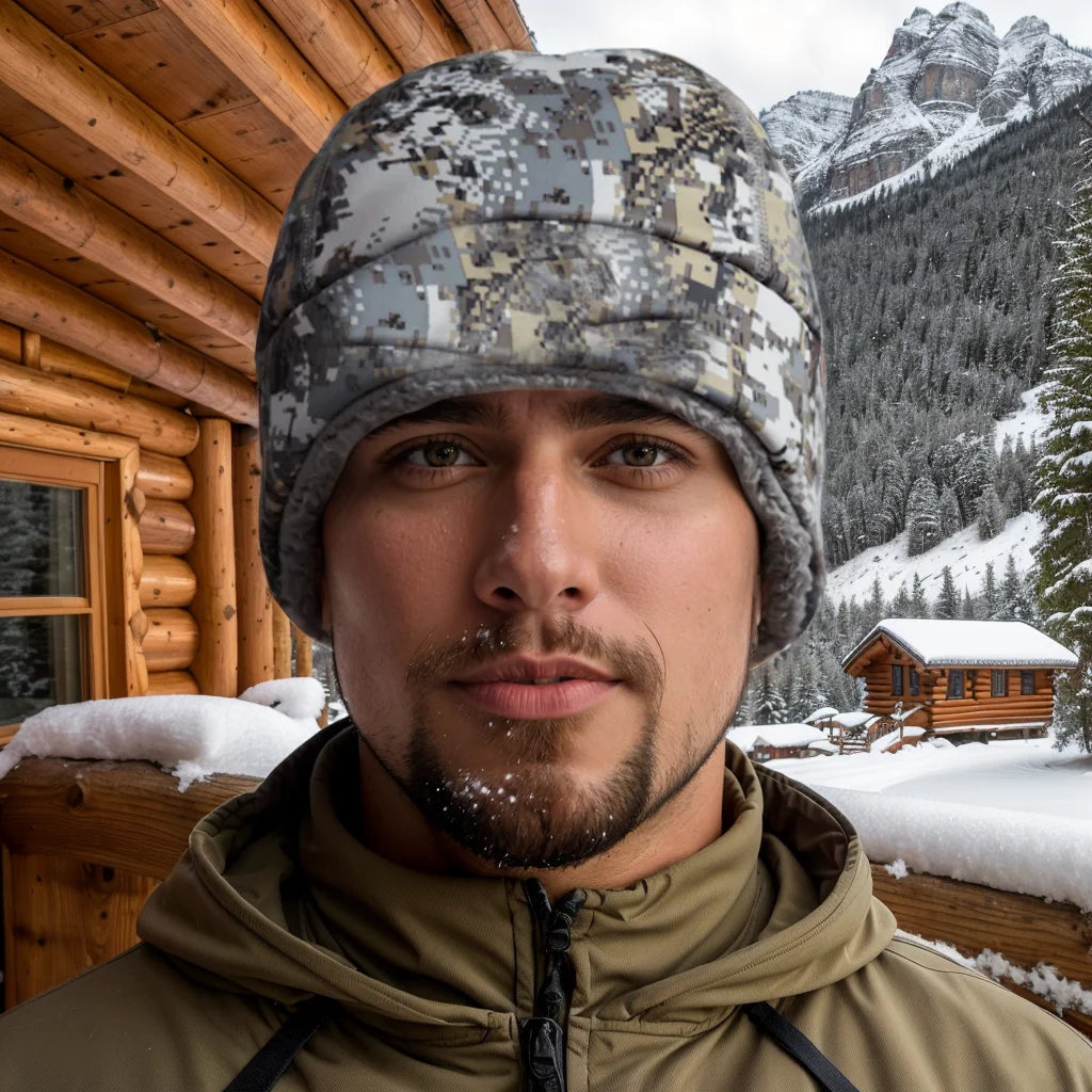 Men's Three-in-One Fabric Jetstream Insulated Beanie Winter Hat Thermal Cap for Cold Weather