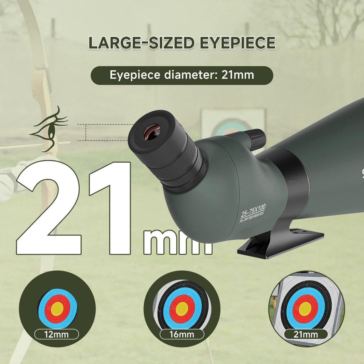 Svbony SV28A Spotting Scopes 25-75x100/20-60x80 FMC Perfect for Beginners in Archery, for Wildlife Watching, Outdoor Adventure