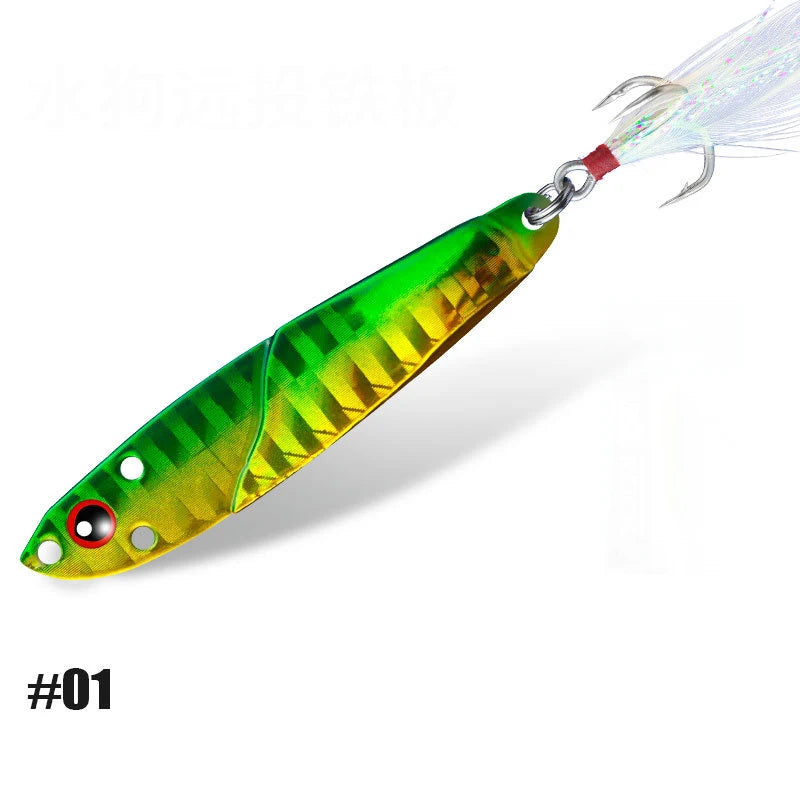 1PC Metal Jig 3D Fish Bait Tackle Trout Shore Drag Cast Jigs 7g 10g 15g 20g Slow Jigging Lure Sea Fishing Lures