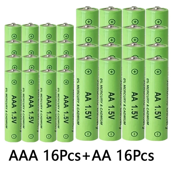 🛒1.5V AA+AAA Ni Mh Rechargeable Battery, AAA Alkaline 3800-3000ah,For Flashlights,Toys,Clocks,MP3,Nickel Hydrogen Batteries🔋
