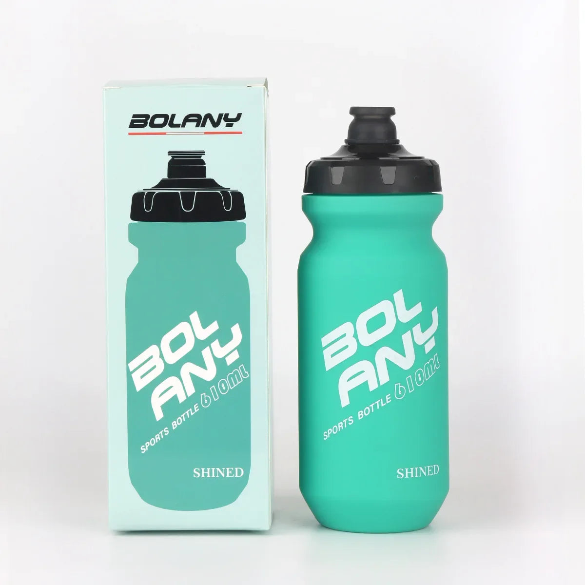 610ML Sports Water Bottle Rubber Paint Plastic Squeeze Bottle for Bicycles Portable Outdoor Cycling Kettle
