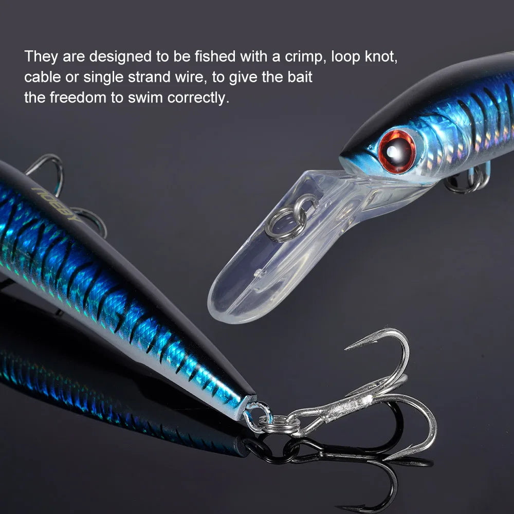 NOEBY Offshore Trolling Minnow 14cm 50g 18cm 98g Sinking Hard Bait Saltwater Boat Lure Big Game Tuna Fishing