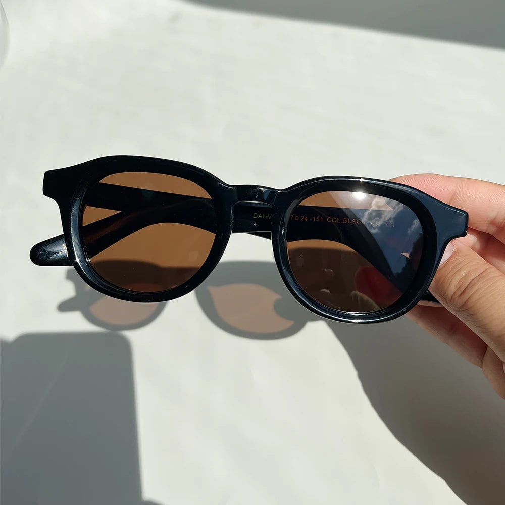 Lemtosh DAHVEN Vintage Sunglasses Women Eyewear Acetate Vintage Oval Sunglasses Polarized Men's Sunglasses Dropshipping