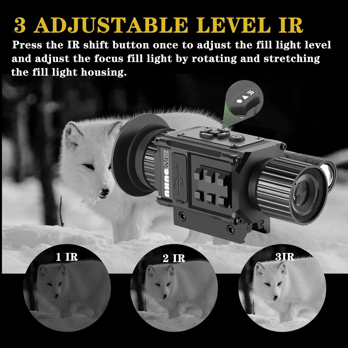 NV002 Infrared Night-Vision Monocular Riflescope Hunting Rifle Scopes Optics PCP Air Gun Sight Telescopes1080P Video Camera