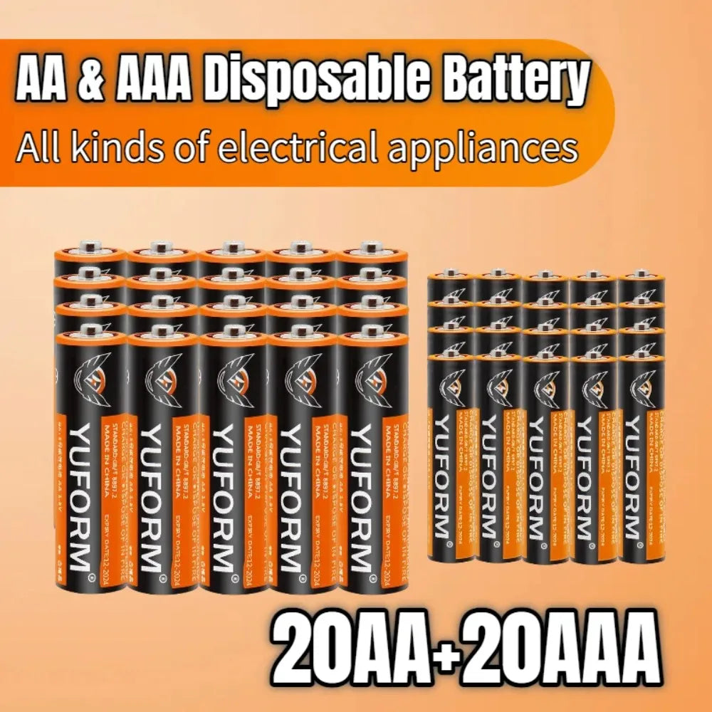 1.5V AA AAA Alkaline Batteries Super Long Lasting Power for Flashlights, Toys, Cameras & High-Drain Electronics