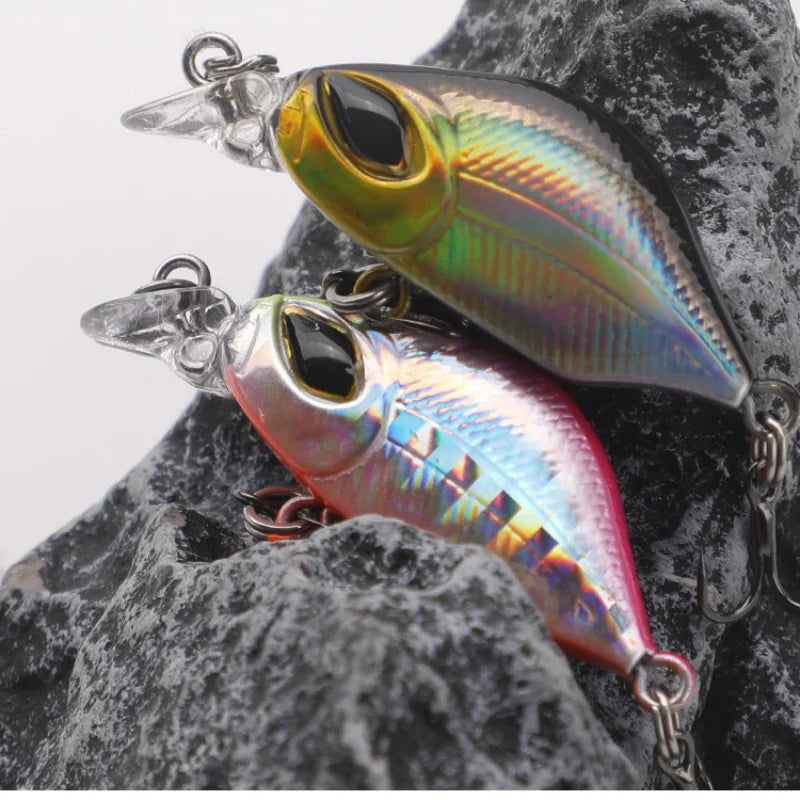 Mini Slow Sinking Fishing Lures 3D Simulation Fish Lure Crankbaits Hard Baits for Bass Trout Freshwater Saltwater Fishing Lures