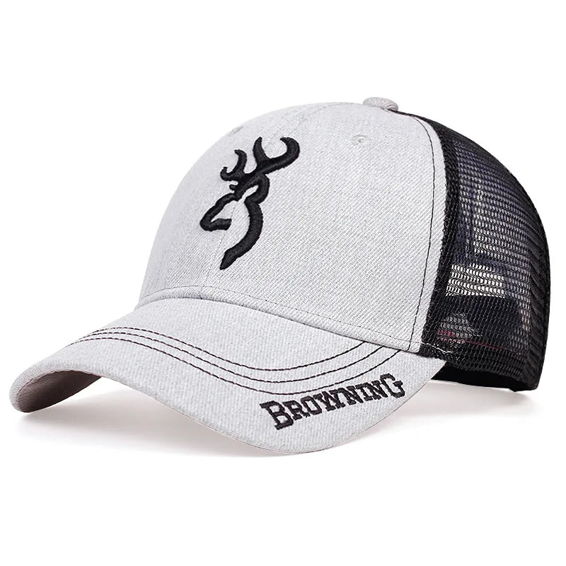Pure Cotton Unisex Mesh Cap Embroidered Casual Sun Hat Adult Breathable Baseball Cap