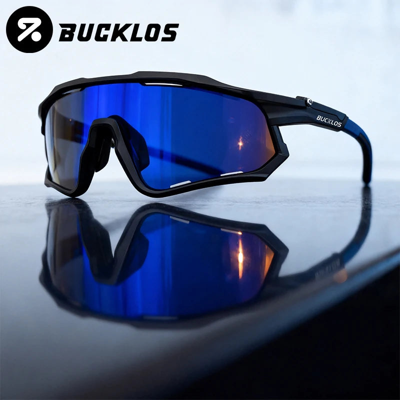 BUCKLOS UV400 Polarized Cycling Goggles Road Mountain Bike Sunglasses TR-90 Frame Outdoor Cycling Eyewear Unisex Sports Glasses