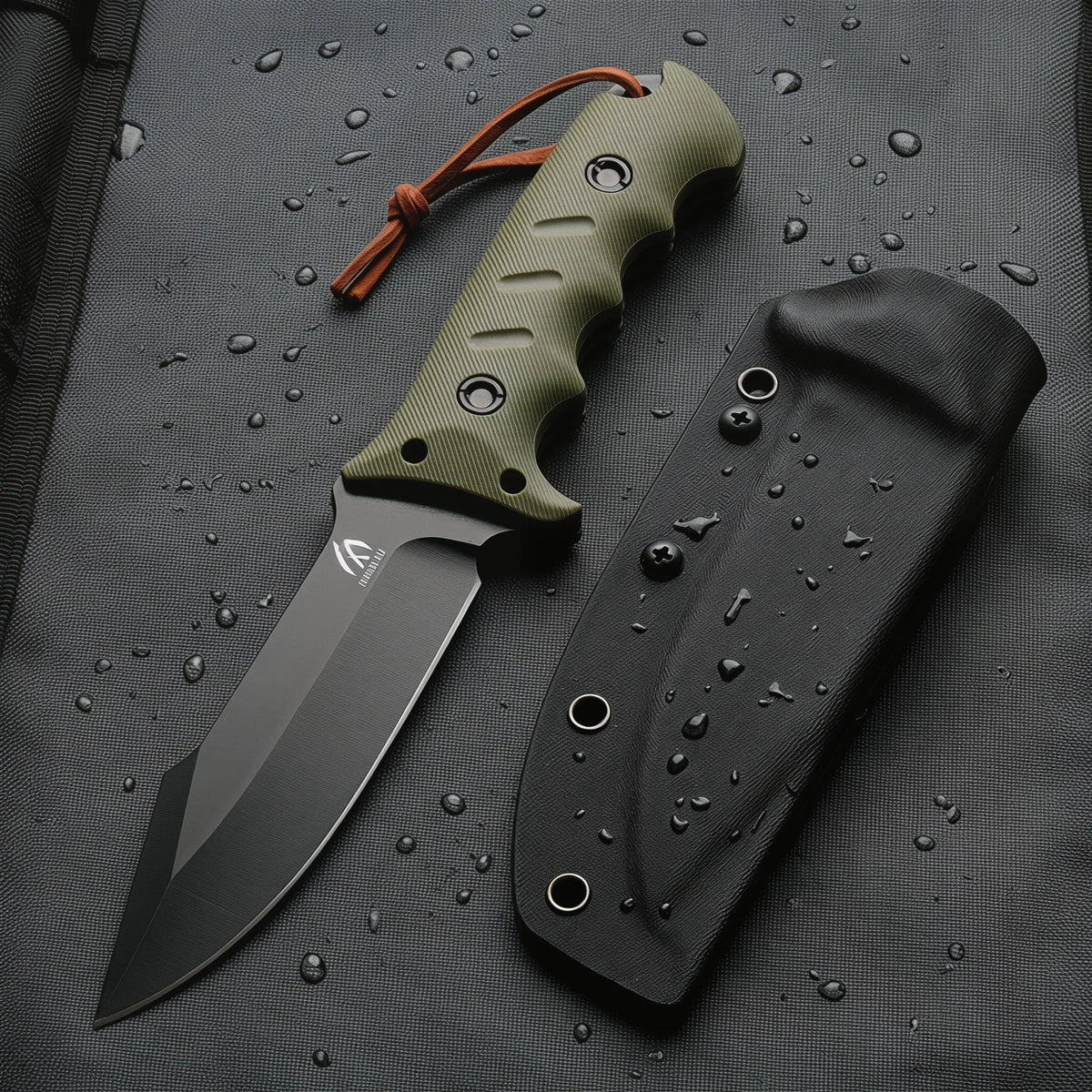 Simple and Portable Straight Knife with Sheath for Storage, Anti-Slip Comfort Grip, Multi-Functional Tool for Outdoor Hiking, Fi