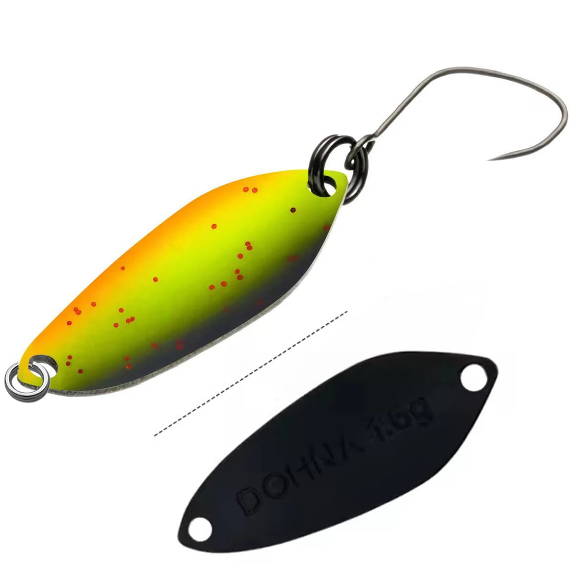 1Pcs NEW Area Trout Colorful Painting Spoon Bait 1.6g 27mm Copper Metal Fishing Lures For Trout Perch Chub