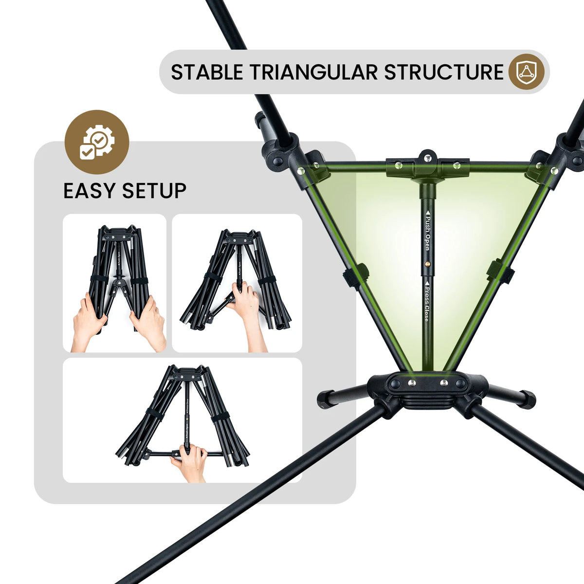 OneTigris Tigerblade Camping Chair High Backrest Relaxing Foldable Chair for Trekking Travel Fishing Beach Garden Longue Chair