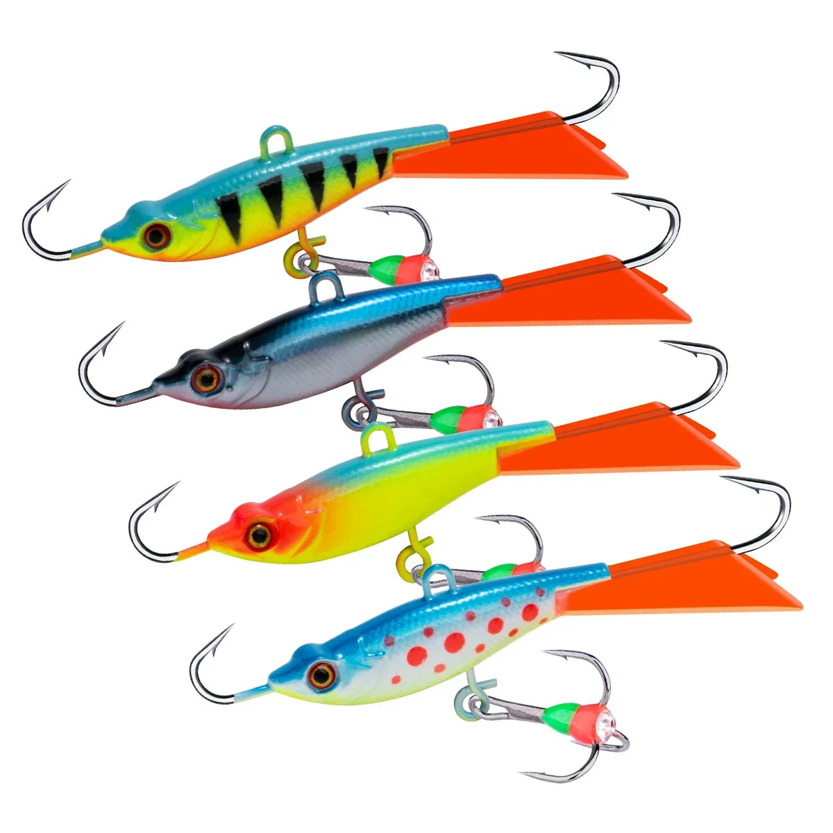 Goture 4pcs Ice Fishing Lure Balancers Professional Winter Jig Wobblers Bait for Trout Bass Pike Carp for Fishing Pesca