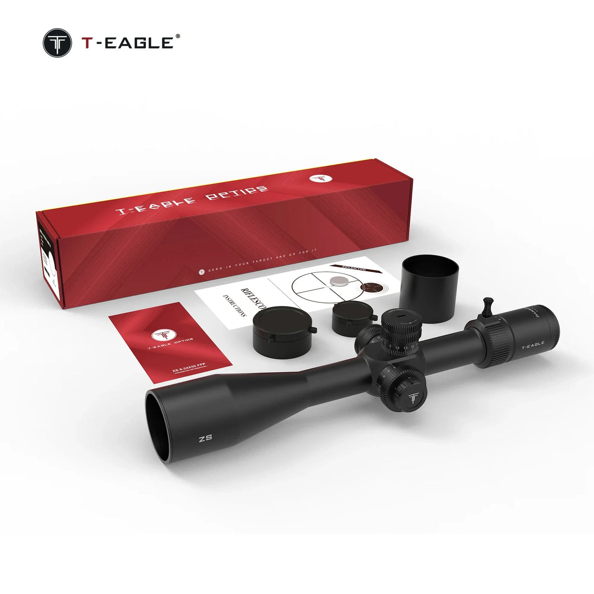 T Eagle ZS6-24X50 FFP IR Tactical Riflescope Spotting Scope for Rifle Hunting Optical Collimator Airsoft Airgun Sight Zero Stop