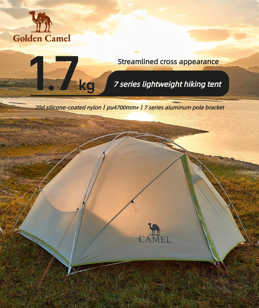 Golden Camel 20D Ultralight Travel Tent 1-2 People Waterproof Hiking Survival Outdoor Camping Portable Backpacking Shelter Tent