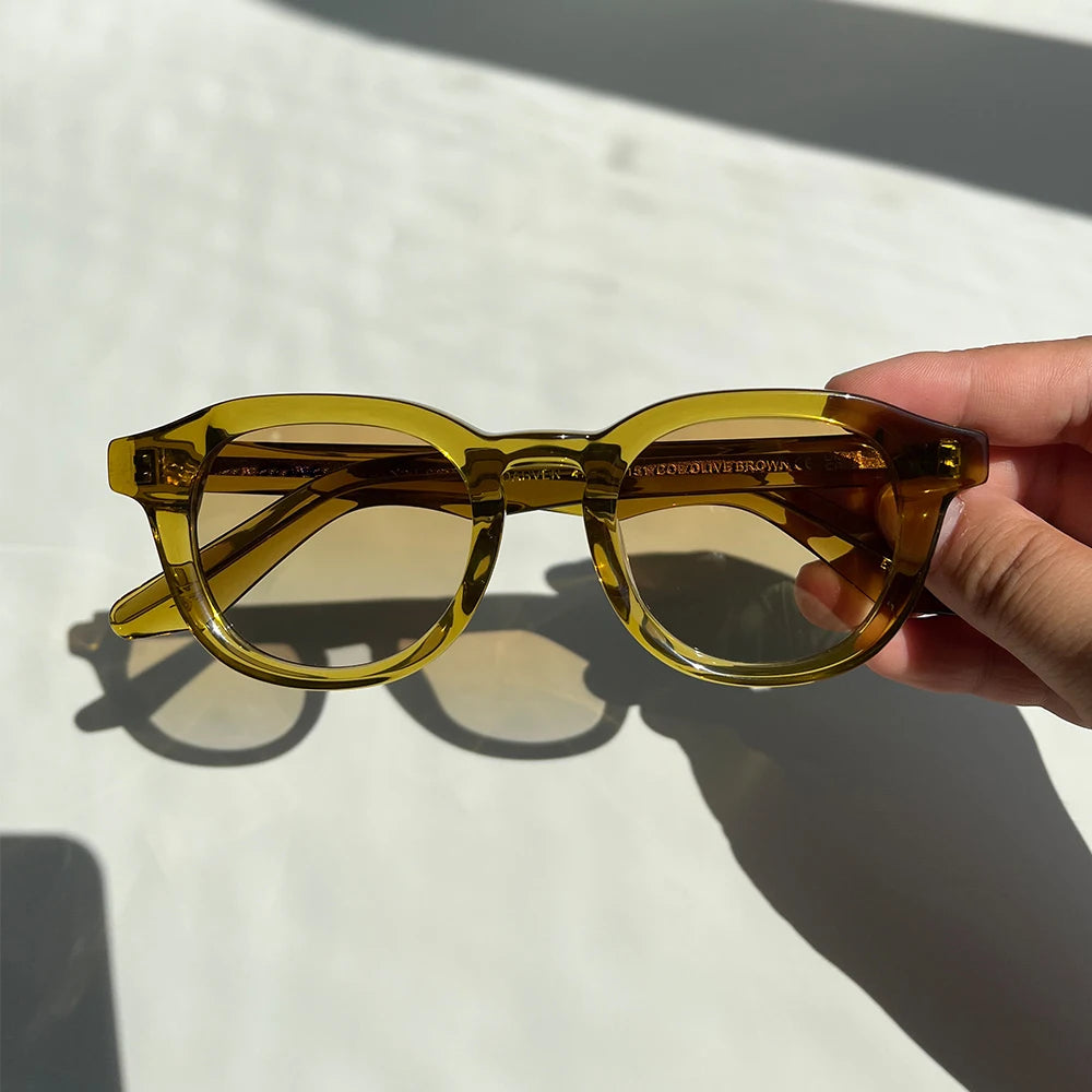 Lemtosh DAHVEN Vintage Sunglasses Women Eyewear Acetate Vintage Oval Sunglasses Polarized Men's Sunglasses Dropshipping