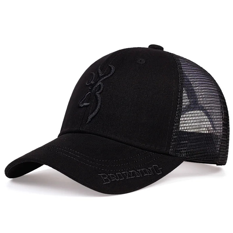Pure Cotton Unisex Mesh Cap Embroidered Casual Sun Hat Adult Breathable Baseball Cap
