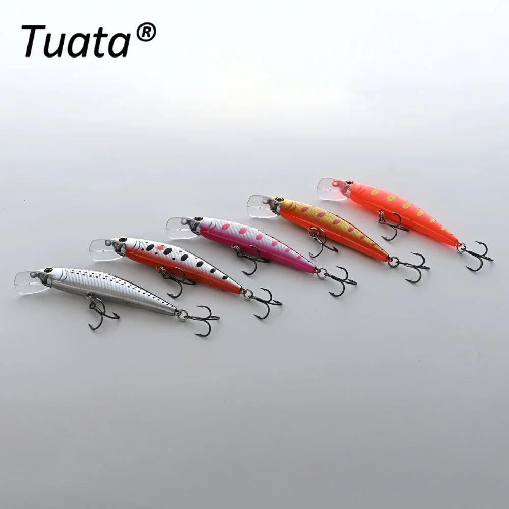 Tuata D Contact Minnow 85mm 14.5g Fishing Lures Sinking 1-2m Wobblers For Trout Salmon UV Glow