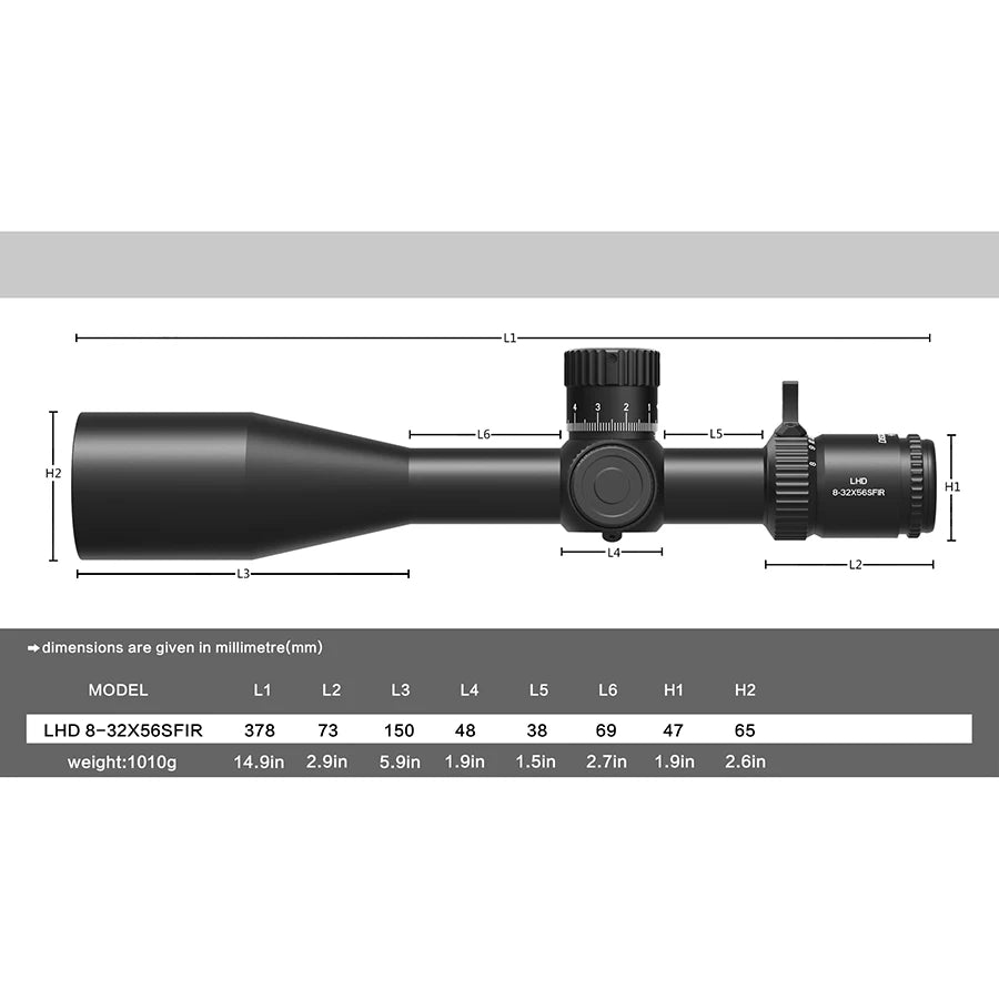 Discovery LHD 8-32X56SFIR FFP-Z Riflescope Compact Tactical Scopes Outdoor Hunting Large Objective Lens Optics Shooting Sight