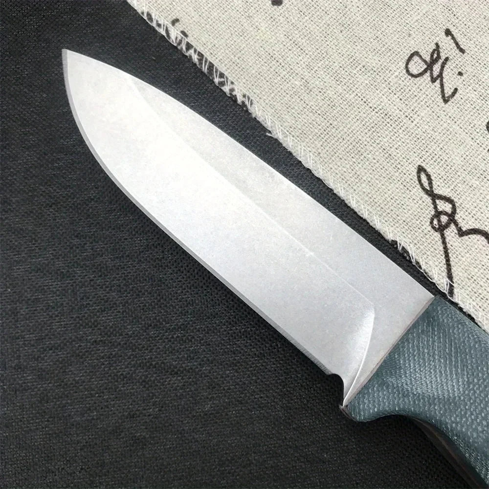 Fixed Blade Pocket Knife S30v Blade G10 Handle Outdoor Survival Hunting Camping Fishing BM 162 with Cowhide Sheath Multi Tool