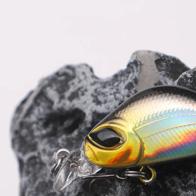 Mini Slow Sinking Fishing Lures 3D Simulation Fish Lure Crankbaits Hard Baits for Bass Trout Freshwater Saltwater Fishing Lures