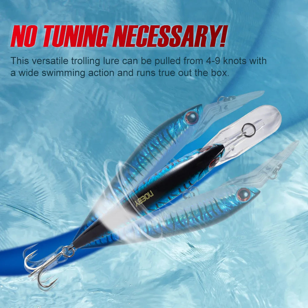 NOEBY Offshore Trolling Minnow 14cm 50g 18cm 98g Sinking Hard Bait Saltwater Boat Lure Big Game Tuna Fishing